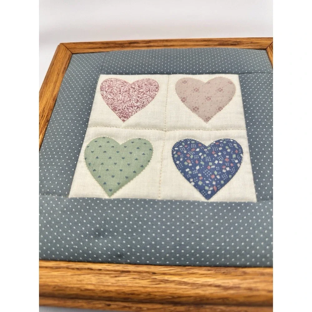 Vintage Tennessee Wood Crafters Oak Wood Quilted Top Trinket Box‎ Jewelry box